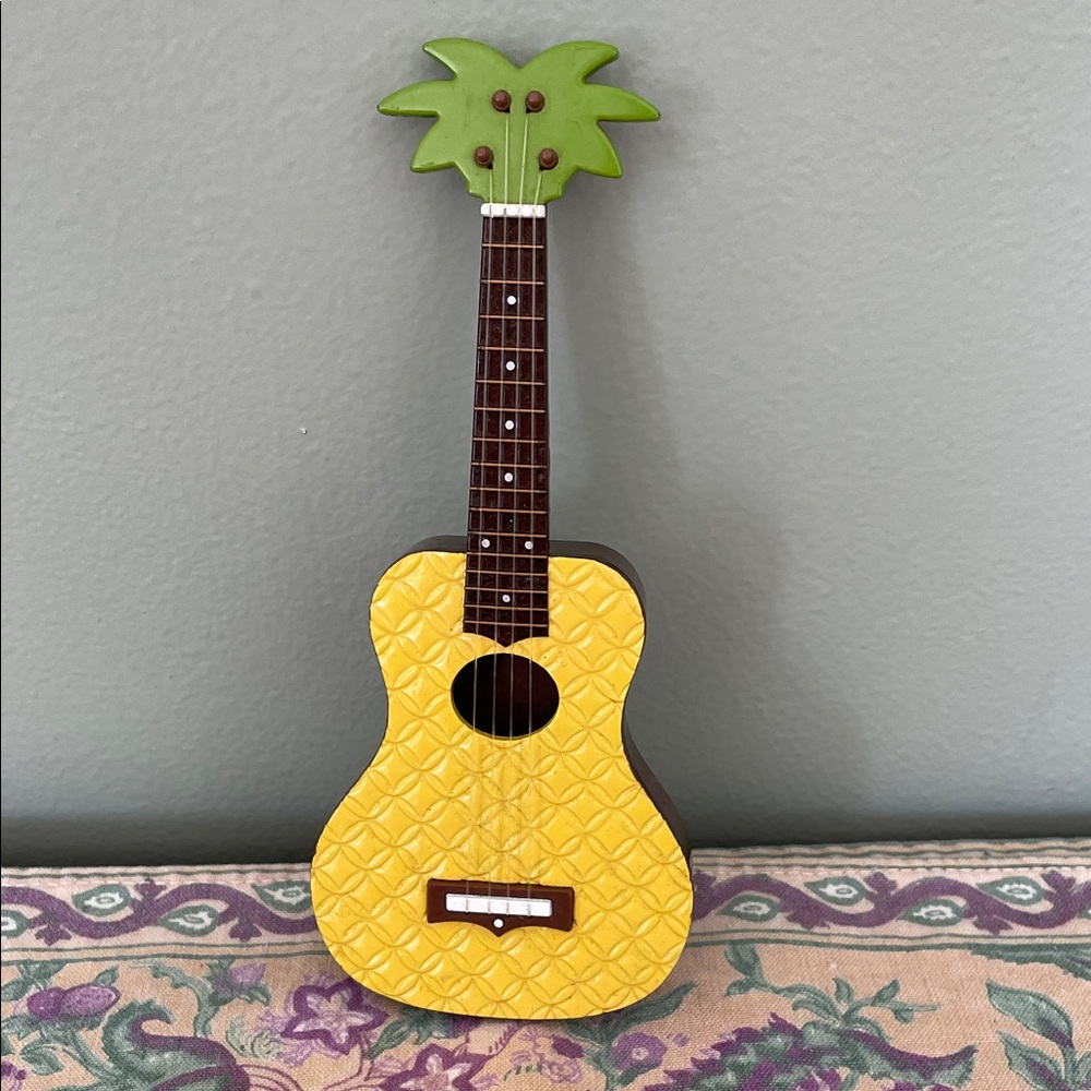 American Girl Doll Island Luau Pineapple Themed Ukulele with Green Headstock - Picture 1 of 2